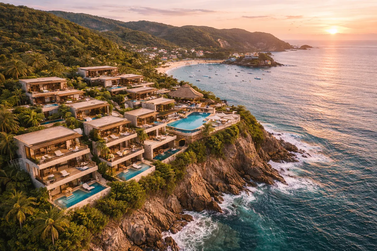 Town Houses Puerto Ángel vista panorámica